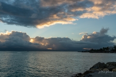 Ciel couvert sur Basse Terre en fin de journée