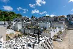 Cimetière à damiers à Morne à l'eau
