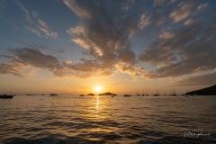 Le soleil se couche derrière les Ilets Pigeon