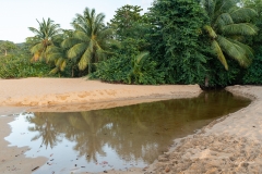 La plage de la Perle au coucher de soleil