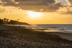 La plage de la Perle au coucher de soleil