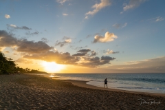 Dernière rando sur la plage de la Perle au coucher de soleil