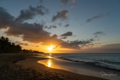 La plage de la Perle au coucher de soleil