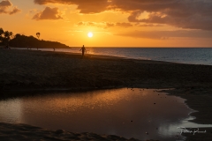 La plage de la Perle au coucher de soleil
