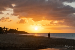 La plage de la Perle au coucher de soleil