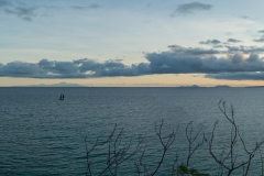 Vue depuis A KA DIAZ sur (g à d) : Marie Galante, la Dominique, Les Saintes, Basse Terre